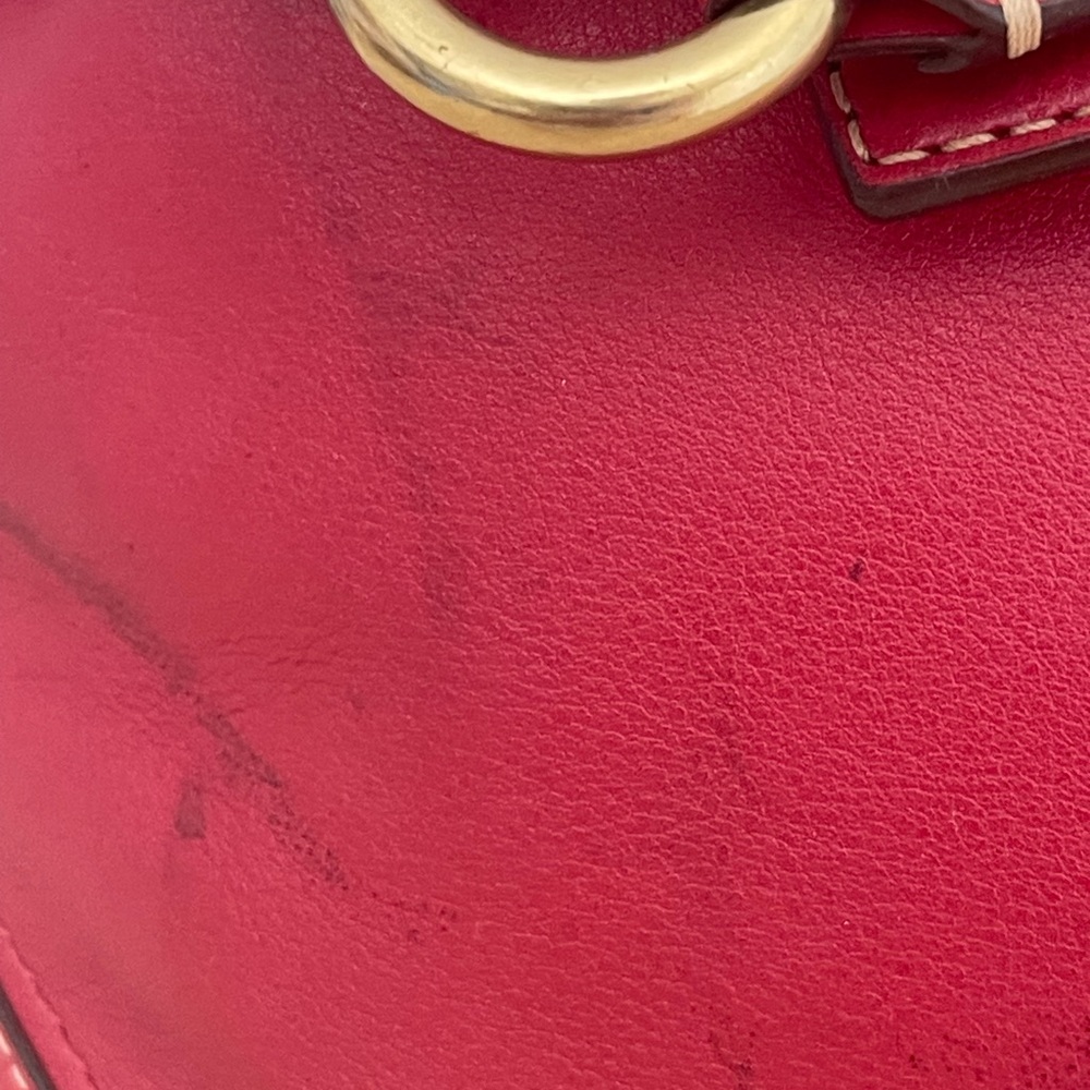 Coach Carly Hobo Leather Bag with Gold-Tone Hardware ❤️‍🔥color transfer in pic - Picture 5 of 9